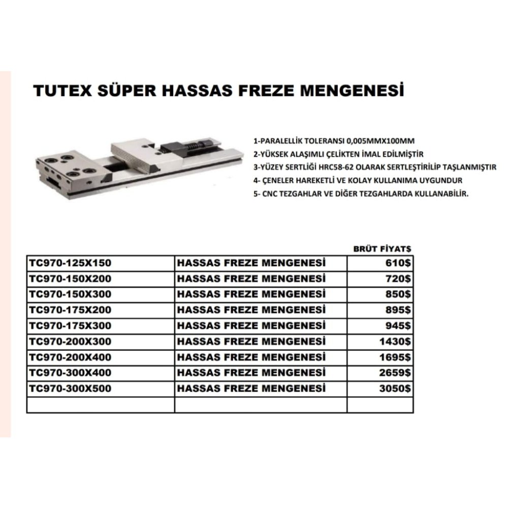 TUTEX TUTEX HASSAS MENGENE / FİYAT / DELTA TEKNİK