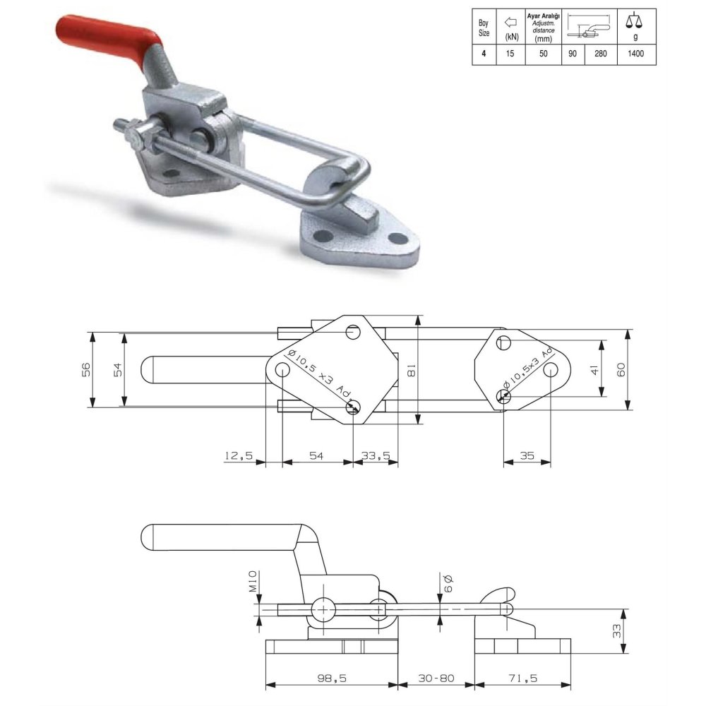 ÇİZMAK M44/849 - 4 Çizmak Bağlama Elemanı / FİYAT / DELTA TEKNİK HIRDAVAT