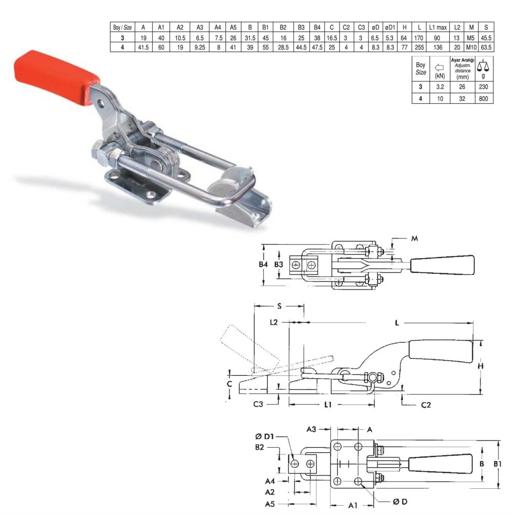 ÇİZMAK M42/850/3 Çizmak Bağlama Elemanı / FİYAT / DELTA TEKNİK HIRDAVAT