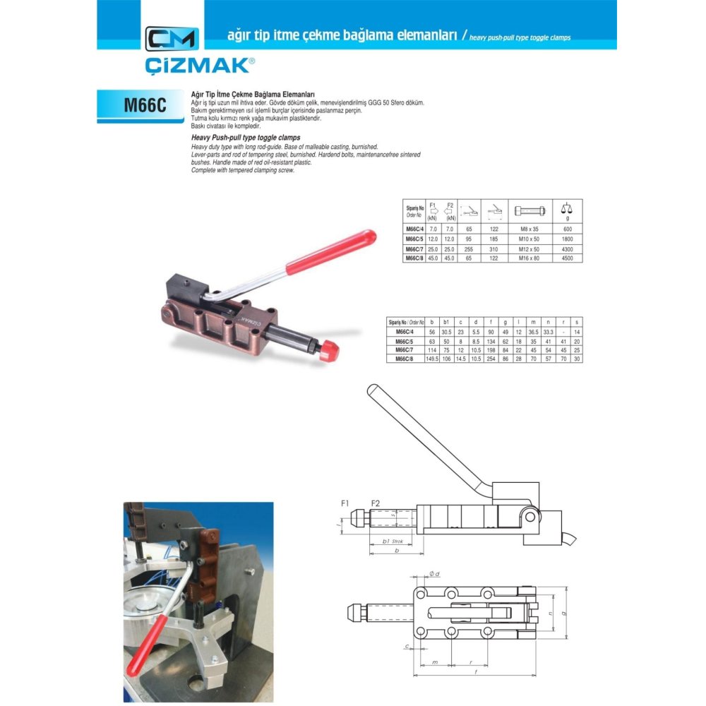 ÇİZMAK M66C/4 Çizmak Bağlama Elemanı / FİYAT / DELTA TEKNİK HIRDAVAT